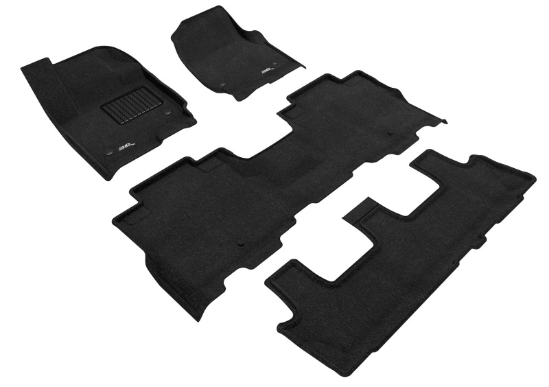 Ford Expedition Floor Mat Set - Front Rear and Third Row - 3D MAXpider - Elegant Series - Black - `18-`24 Ford Expedition Floor Mat Set - Front Rear and Third Row - 3D MAXpider - Elegant Series - Black - `18-`24